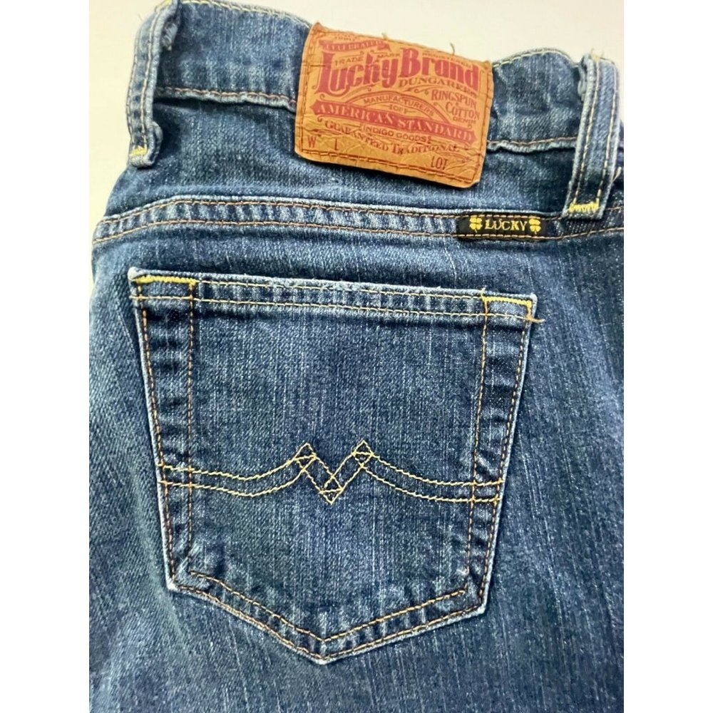 Lucky Brand Blue Straight Leg Jeans Classic Style - Picture 7 of 8